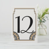 Numéro de table 12 Posh Or Art Déco (Debout devant)