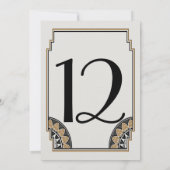 Numéro de table 12 Posh Or Art Déco (Dos)