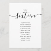 Numéro de table 16 élégant graphique de placement  (Devant)