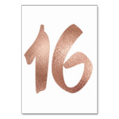 Numéro De Table 16 Numéro de tableau Blanc Métallique Rose Or (Par défaut)