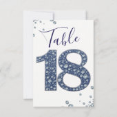 Numéro de table 18 Denim & Diamonds Bling Sparkle (Dos)