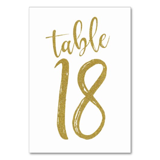 Numéro de table 18 pailleté or (Par défaut)