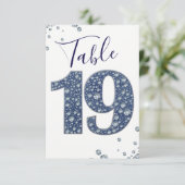 Numéro de table 19 Denim & Diamonds Bling Sparkle (Debout devant)