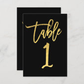 Numéro de table 1 de script moderne avec feuille d (Devant / Derrière)