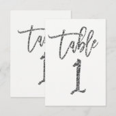 Numéro de table 1 de style moderne tendance avec p (Devant / Derrière)