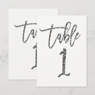 Numéro de table 1 écriture moderne tendance paille