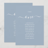 Numéro de table 1 Graphique de placement écriture  (Devant / Derrière)