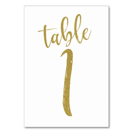 Numéro de table 1 pailleté or (Par défaut)