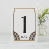 Numéro de table 1 Posh Or Art Déco (Debout devant)