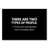 Numéro De Table 1. Those who extrpolate from incomplet data (Devant)