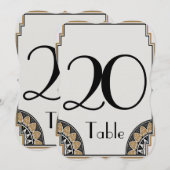 Numéro de Table 20 Posh Or Art Déco (Devant / Derrière)