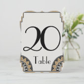 Numéro de Table 20 Posh Or Art Déco (Debout devant)