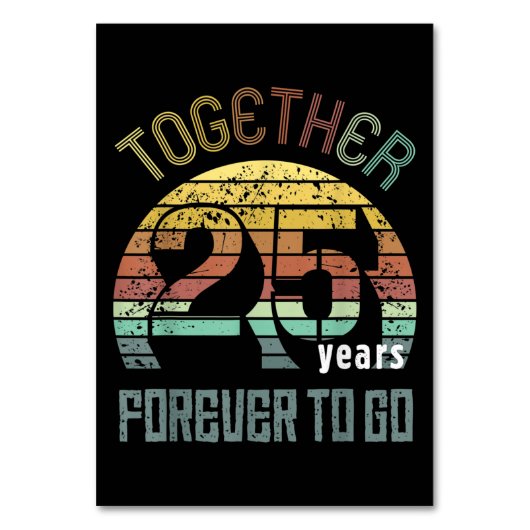 Numéro De Table 25 Ans d'Anniversaire de Mariage (Par défaut)