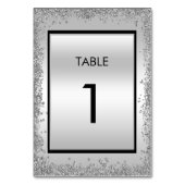 Numéro De Table 25e Anniversaire de Mariage Pailleté Argent et Noi (Par défaut)