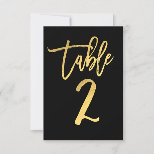 Numéro de table 2 de script moderne avec feuille d (Devant)