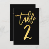 Numéro de table 2 de script moderne avec feuille d (Devant / Derrière)