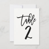 Numéro de table 2 de style moderne tendance de typ (Dos)