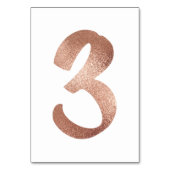 Numéro De Table 2 Numéro de tableau Blanc Métallurgique Rose Or (Dos)