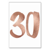 Numéro De Table 30Numéro de tableau Blanc Métallique Rose Or (Par défaut)
