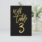 Numéro de table 3 de fête d'anniversaire sauvage d (Debout devant)