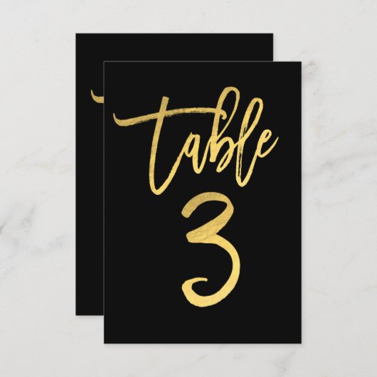 Numéro de table 3 de script moderne avec feuille d (Devant / Derrière)
