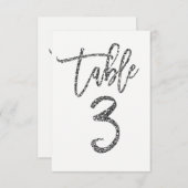 Numéro de table 3 de script moderne tendance paill (Devant / Derrière)