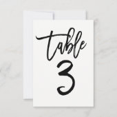 Numéro de table 3 de style moderne tendance écritu (Devant)