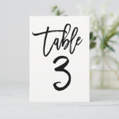 Numéro de table 3 de style moderne tendance écritu (Debout devant)