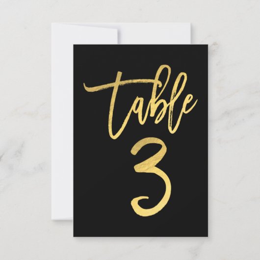 Numéro de table 3 en écriture moderne avec feuille (Dos)