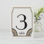 Numéro de table 3 Posh Or Art Déco (Debout devant)