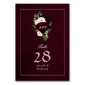 Numéro De Table 40e anniversaire de mariage Rubis (Dos)