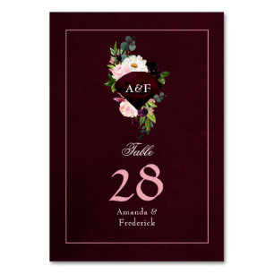 Numéro De Table 40e anniversaire du Mariage de Ruby
