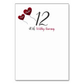 Numéro De Table 40e anniversaire du mariage de Ruby Ballons de coe (Dos)