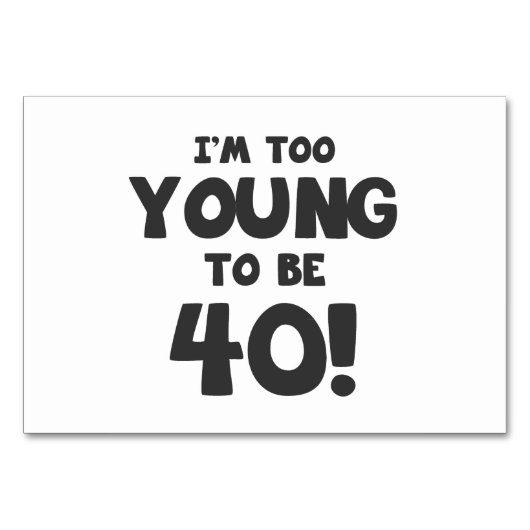 Numéro De Table 40e Humour d'anniversaire (Devant)