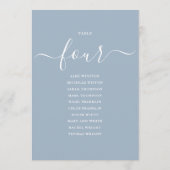 Numéro de table 4 de plan de table écriture Bleu P (Dos)