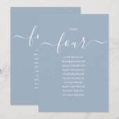 Numéro de table 4 de plan de table écriture Bleu P (Devant / Derrière)