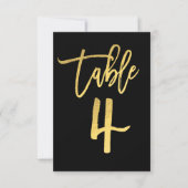 Numéro de table 4 en écriture moderne avec feuille (Devant)