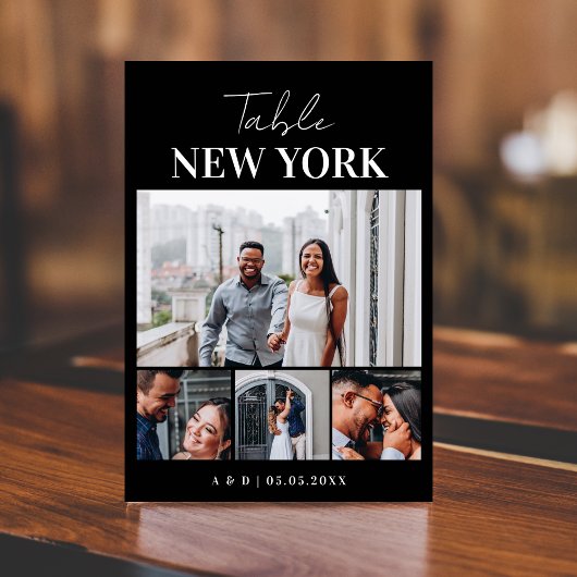 Numéro De Table 4 Photo Collage Nom de destination Mariage de voya