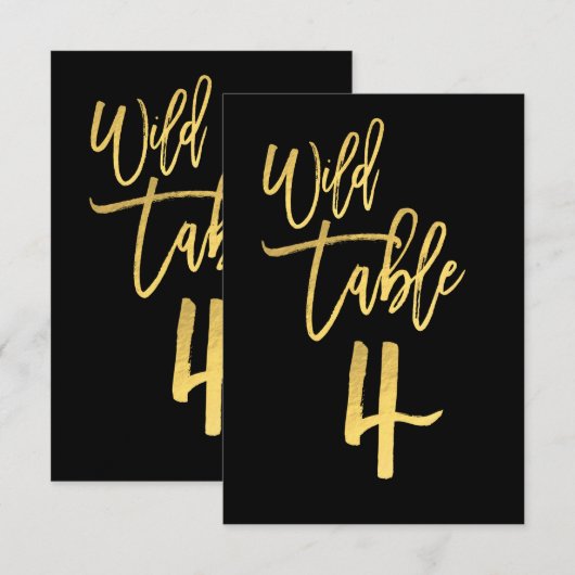 Numéro de table 4 pour une fête d'anniversaire sau (Devant / Derrière)