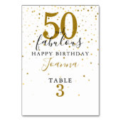 Numéro De Table 50 et fabuleux anniversaire Elegant Gold et Black (Par défaut)
