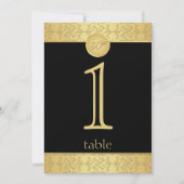 Numéro de table 50e anniversaire Elegant Gold (Devant)