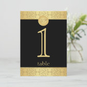 Numéro de table 50e anniversaire Or Élégant (Debout devant)