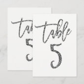 Numéro de table 5 de script moderne tendance avec (Devant / Derrière)