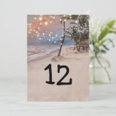 Numéro de table 5x7 Lumières de plage tropicale (Debout devant)