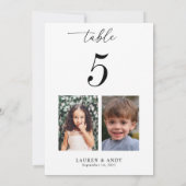 Numéro de table 5x7 Photos d'enfance Mariage Numér (Dos)