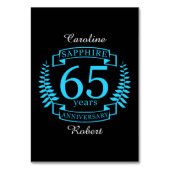 Numéro De Table 65e ANNIVERSAIRE Mariage SAPPHIRE (Par défaut)