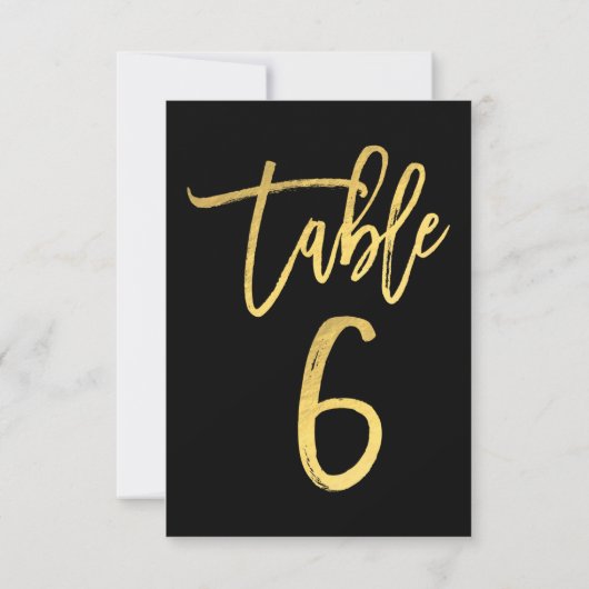 Numéro de table 6 de script moderne avec feuille d (Dos)