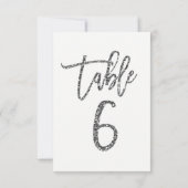 Numéro de table 6 écriture moderne tendance paille (Dos)