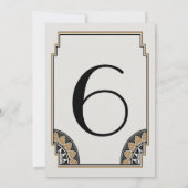 Numéro de Table 6 Posh Or Art Déco (Dos)