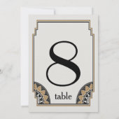 Numéro de table 8 en or Art Déco (Dos)